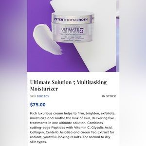 Peter Thomas Roth Ultimate 5 Solution Moisturizer